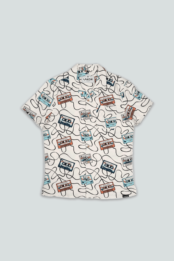 Roadtrip Mixtape Short Sleeve Shirt (Star White)