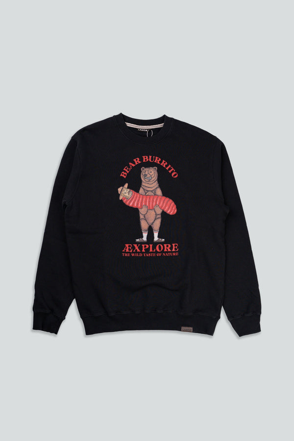 Bear Burrito Crewneck (Moonless Night)