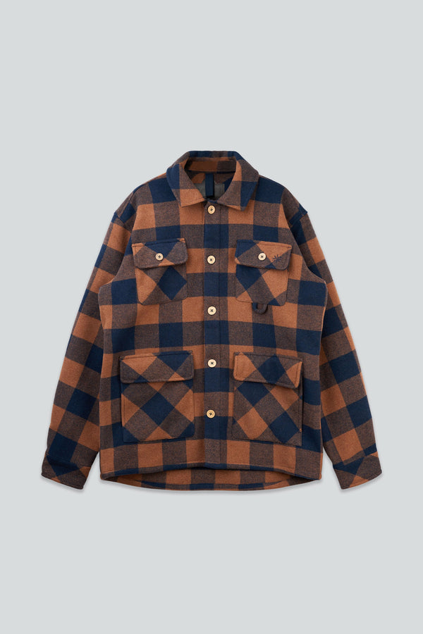 Birler Wool Jacket (Blueberry/Mocha Bisque)