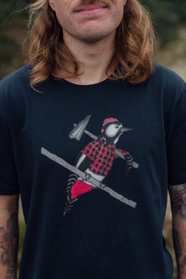 Woodpecker T-shirt (Blueberry)