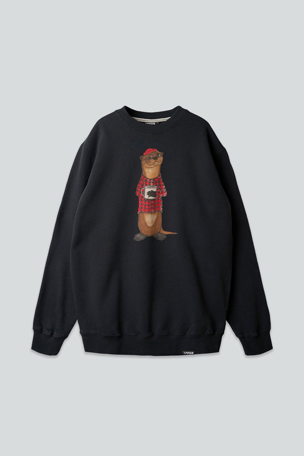 An Otter Coffee Crewneck (Moonless Night)